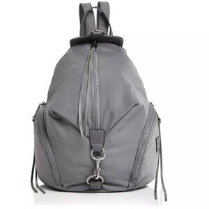 Rebecca Minkoff Julian Nylon Grey Gray Backpack Sling Purse Bag
